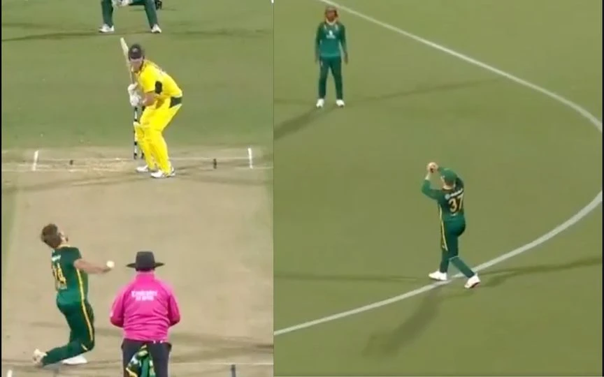 Wiaan Mulder Suffers A Nasty Fall In 2nd ODI; Dismisses Australia Captain On The Next Ball